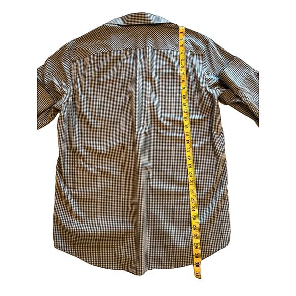 Joseph Abboud Mens Slim Fit Gingham Check Dress Shirt 16.5‎ Collar 32 33 Sleeve - Picture 4 of 8